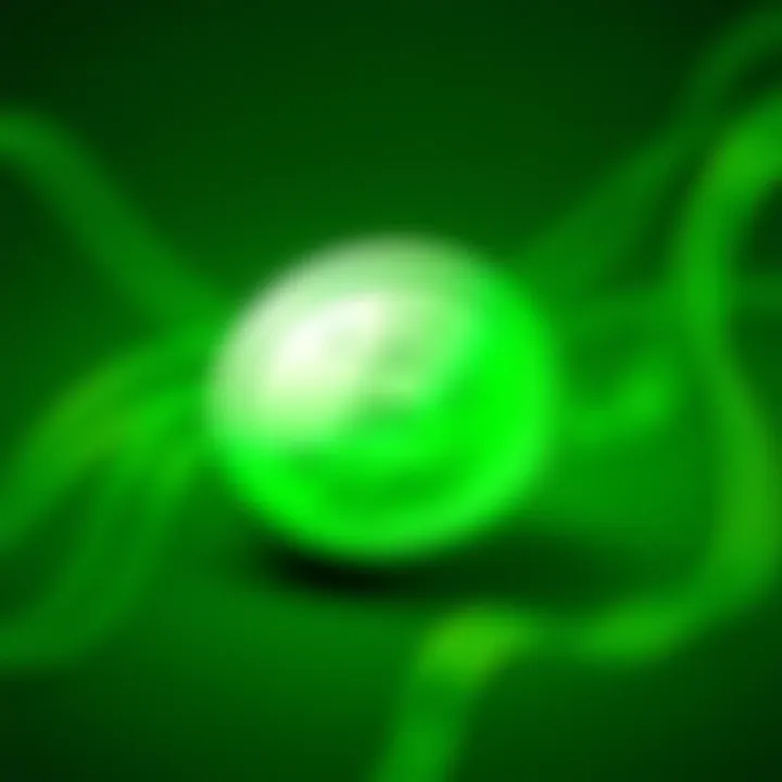 The Bitcoin Cash logo in bright green, symbolizing growth and community values in cryptocurrency.