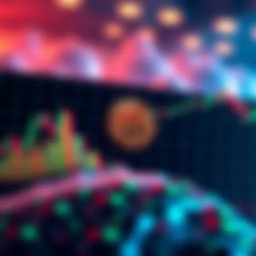 A bitcoin price chart showing small fluctuations within a tight range, indicating stagnation before a potential breakout.