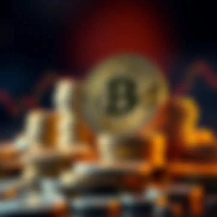 A pile of Bitcoin coins symbolizing the benefits of long-term holding