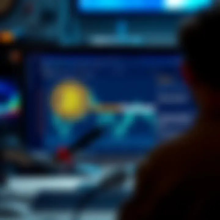 A computer screen showing the Bitcoin Core software syncing, with a progress bar indicating downloading of blockchain data