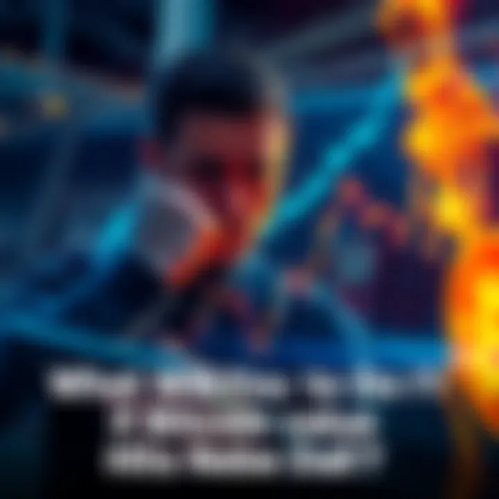 A worried person looking at a graph showing a steep decline in Bitcoin's value, contemplating whether to sell or hold their investment.