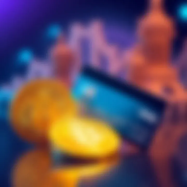 Illustration showing a Bitcoin symbol next to a credit card, representing the comparison of Bitcoin's adoption to credit cards in everyday life.