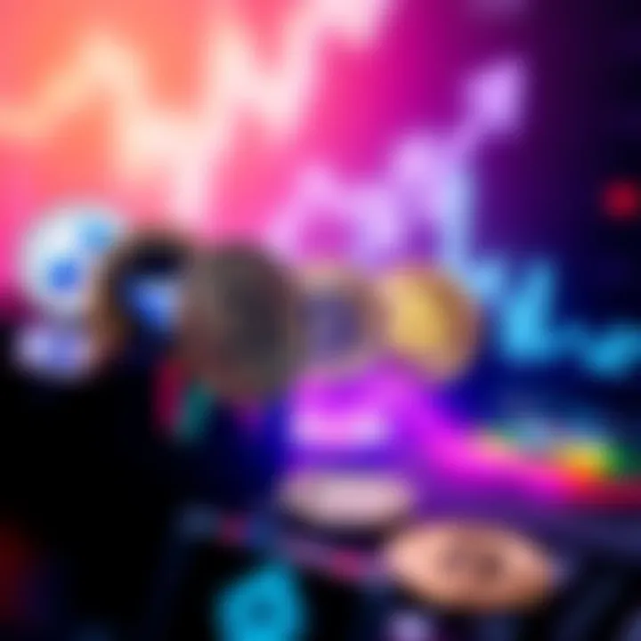 A visual representation of Bitcoin's earning rate dropping to 6% while NEXO, XRP, and AVAX remain unchanged, showing a mix of cryptocurrency logos with a downward trend for Bitcoin.