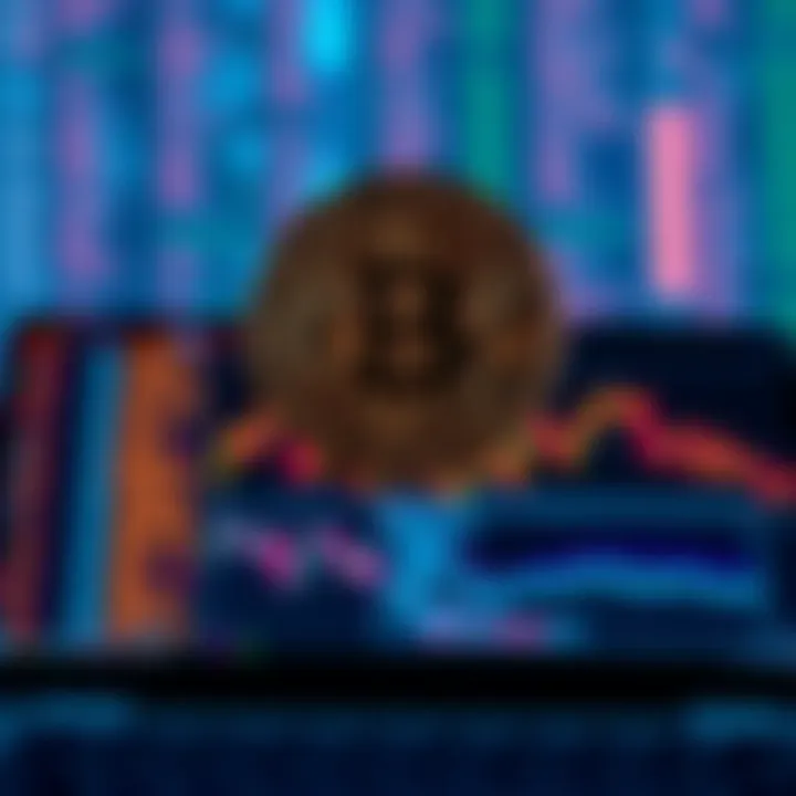 A visual representation of Bitcoin floating above a computer screen, symbolizing its digital nature and separation from physical assets.