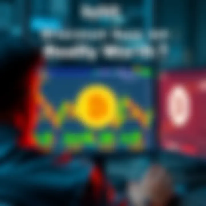 A person looking at charts on a computer screen with Bitcoin prices and Bybit logo