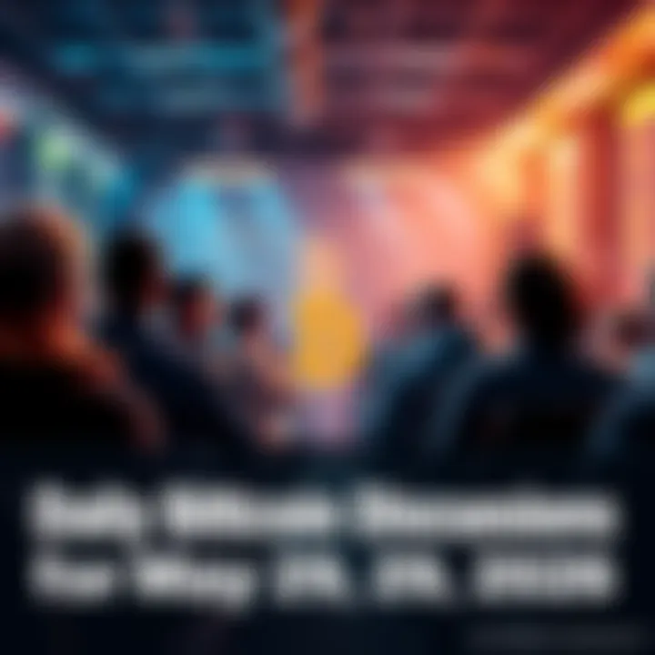 People discussing Bitcoin topics in a forum setup, sharing questions and answers.