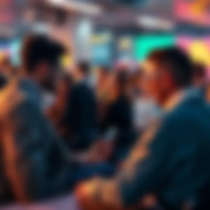 People engaging in a lively Bitcoin discussion online, sharing thoughts and asking questions.