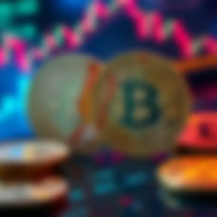 Bitcoin vs ETF comparison A graphic showing a split between Bitcoin coins and a Bitcoin ETF chart, highlighting the differences in investment styles.
