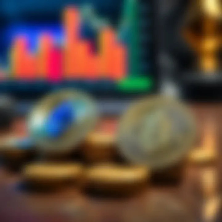 A close-up view of Bitcoin and Ethereum coins placed on a wooden table, indicating a financial decision about short-term cash needs.