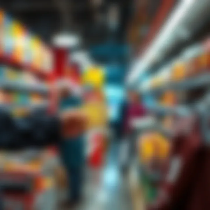 A person exchanging Bitcoin for goods at a retail store, illustrating financial transactions and tax implications.