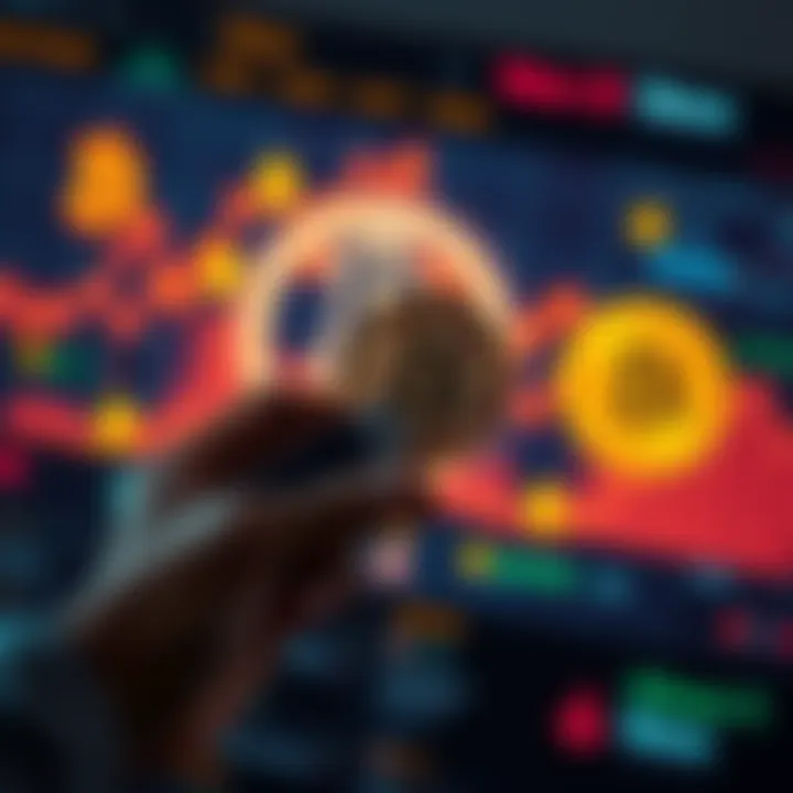 A person holding a flash drive with Bitcoin symbols on a digital screen in the background