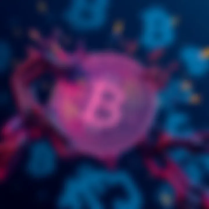 A Bitcoin symbol breaking free from chains, representing financial freedom and empowerment