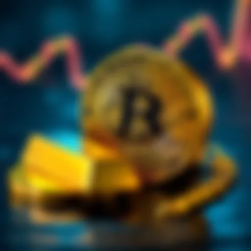 A visual comparison of Bitcoin and gold representing cryptocurrency predictions.