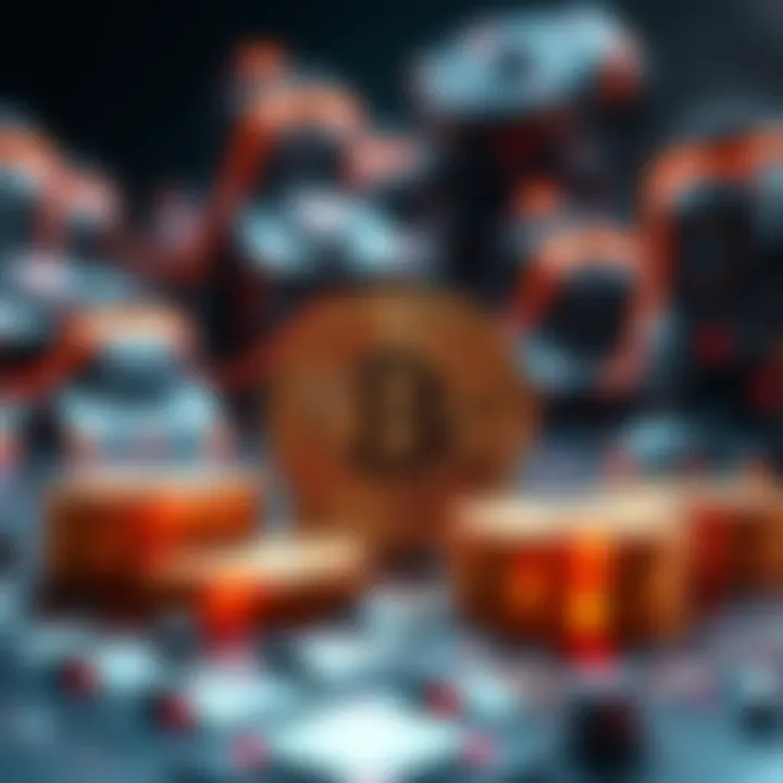 Bitcoin Represents Steady Growth A digital representation of Bitcoin blocks being mined consistently over time, symbolizing resilience in finance.