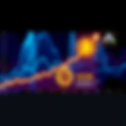 A graph showing Bitcoin's predicted rise in value by 2030 with an upward trend line and ARK Invest logo in the corner.