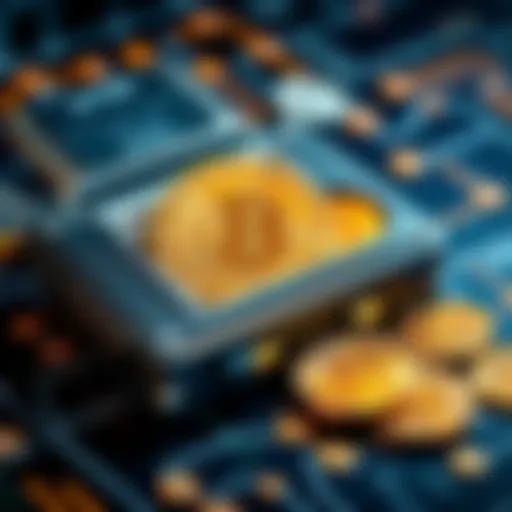 A hardware wallet holding Bitcoin, symbolizing long-term security for cryptocurrency investments.