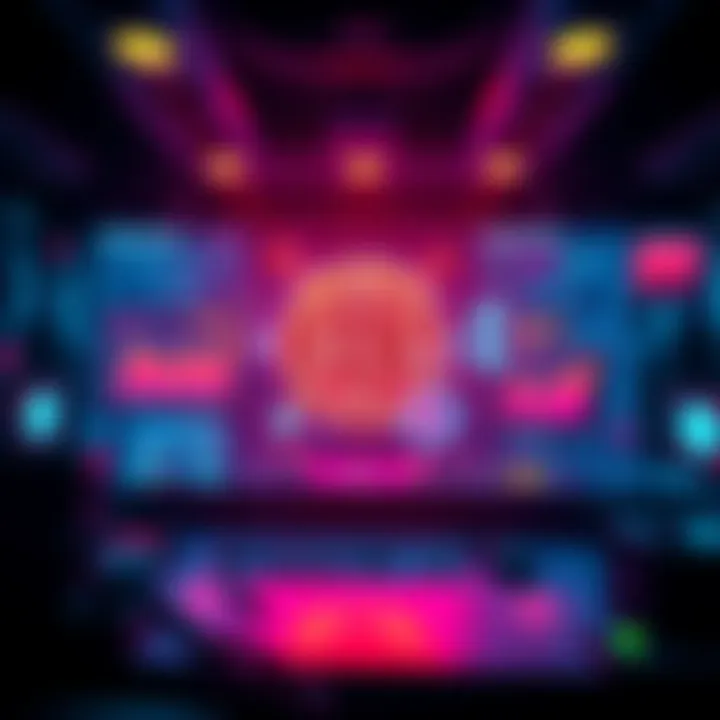 A simple interface showing the Bitcoin hashing process with colorful graphics and interactive elements.