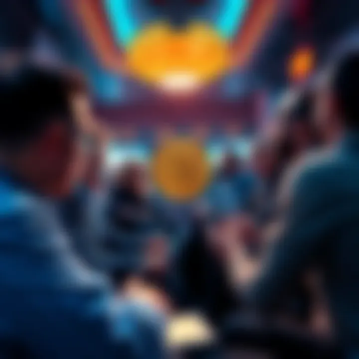 Discussion Among Bitcoin Holders Group of long-term bitcoin holders discussing trading trends in a lively forum