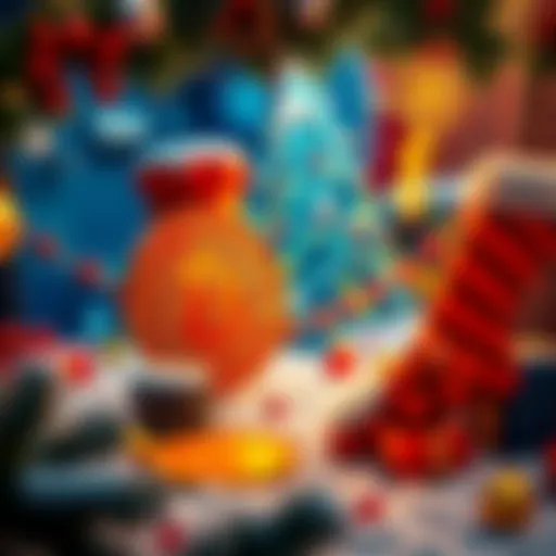 A festive scene with Bitcoin symbols and Christmas decorations, representing a potential market surge,