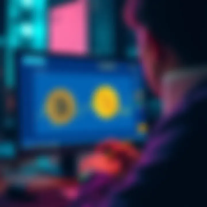 Person looking at a digital wallet on a computer screen showing Bitcoin holdings, with a calendar marked for May 2027 in the background.
