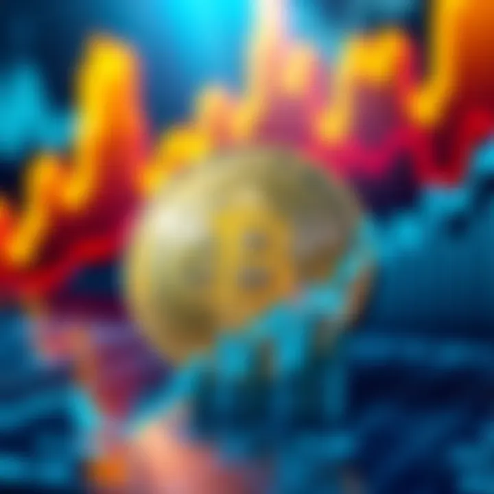 A visual representation of 0.7 Bitcoin, depicted as a physical coin alongside financial graphs showing upward trends, symbolizing investment growth in 2026.