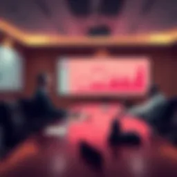 Clavicular discussing Bitcoin as a poor investment choice in a meeting room with charts and graphs on the wall