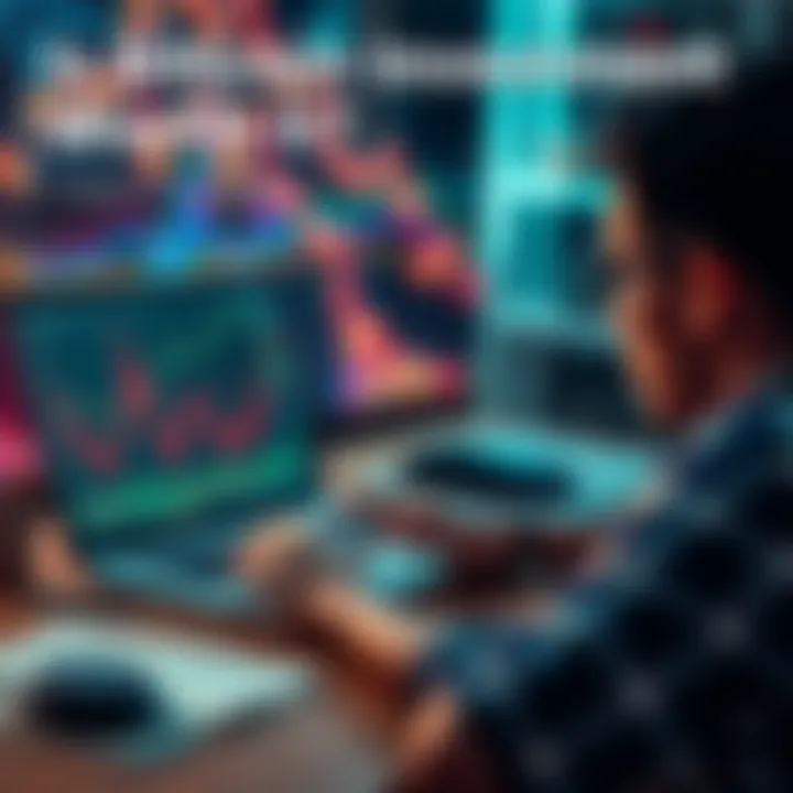 A person analyzing bitcoin charts and graphs on a laptop, considering investment options