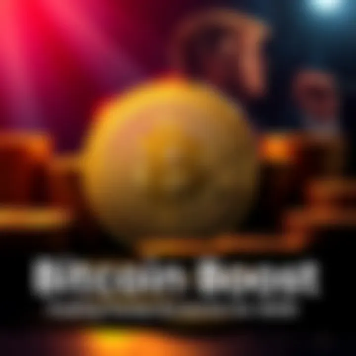 Visual representation of Bitcoin coins and a silhouette of Donald Trump, symbolizing investment in Trump's accounts for future growth.
