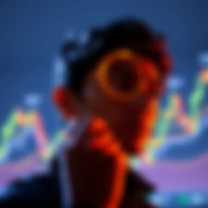 A thoughtful person looking at a Bitcoin chart, symbolizing a shift from belief to doubt in cryptocurrency.
