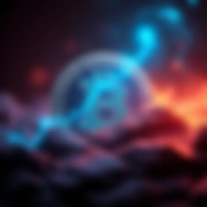Bitcoin logo with a rising graph overlay and a peace symbol representing the end of the Iran War