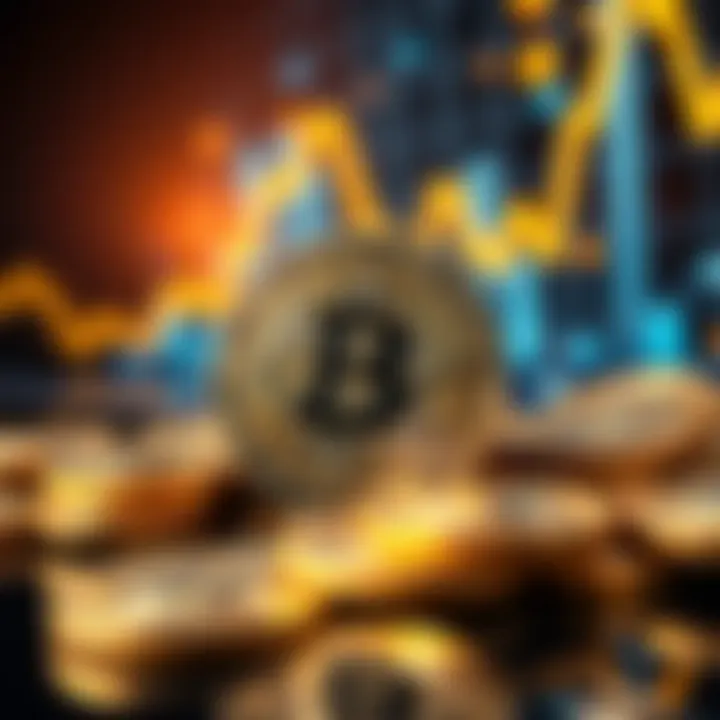 A visual of Bitcoin and Litecoin coins with a background suggesting digital finance growth