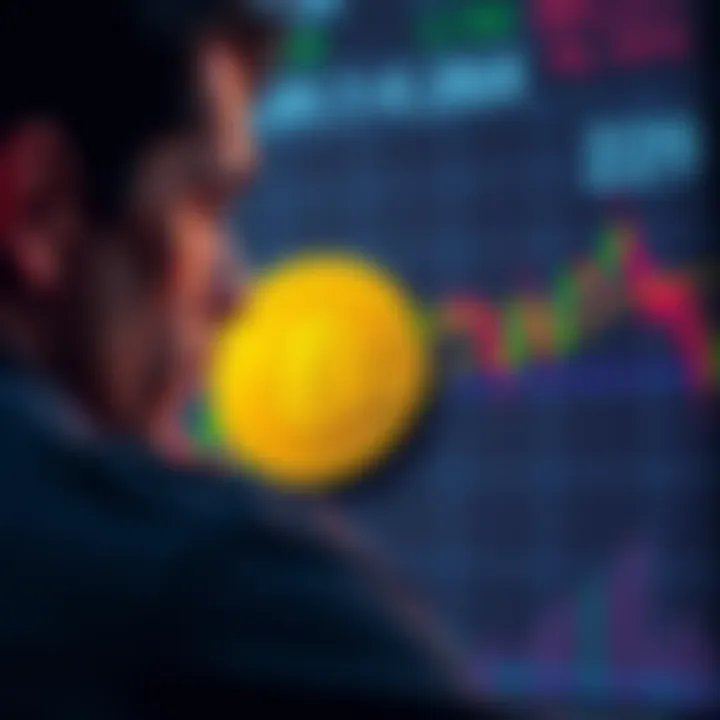 A person looking at a Bitcoin chart with a worried expression, reflecting market concerns after a big sale.