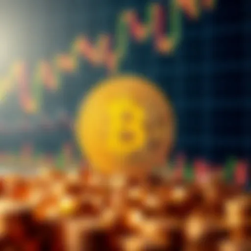 A Bitcoin symbol in the foreground with a fluctuating market graph in the background, illustrating resilience and growth amidst market challenges.