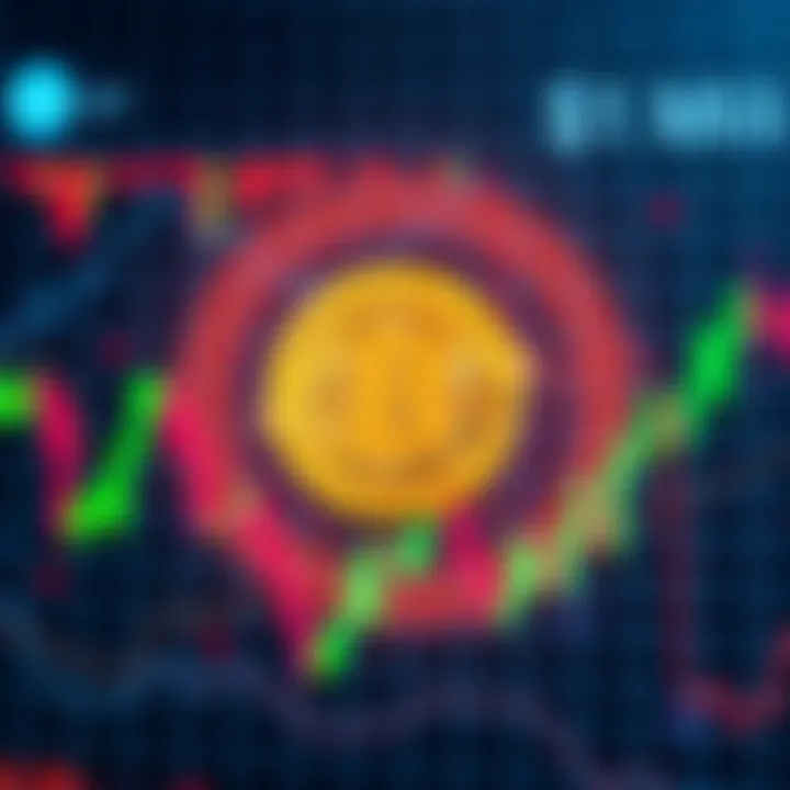 Graph showing Bitcoin price movement with a bear trend indicator and a $1 million target in the background