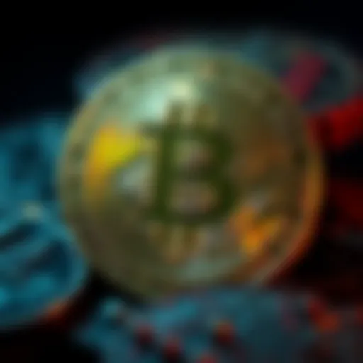 Bitcoin symbol with U.S. military emblem symbolizing proof-of-work support