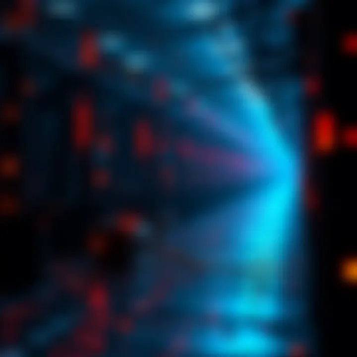 A single Bitaxe miner working alone amidst a dark, inactive network, symbolizing the halt of Bitcoin mining.