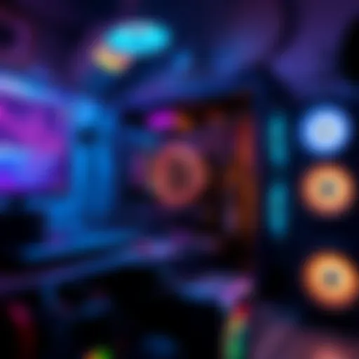 A simple home setup for small-scale Bitcoin mining with mining rig and power supply visible, showing efficient equipment arrangement.