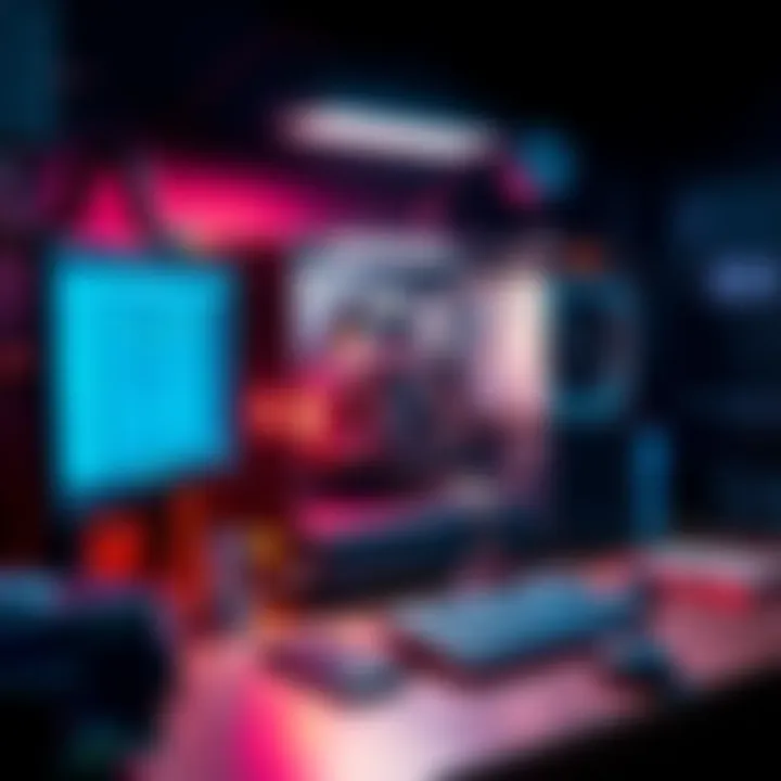 A beginner-friendly bitcoin mining rig with equipment and tools on a desk, showcasing wires and a mining machine, suitable for new miners.