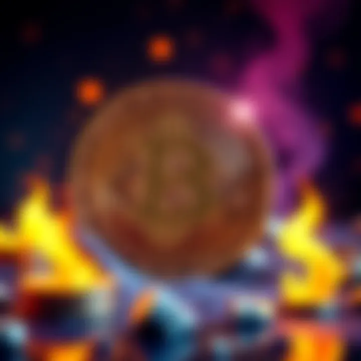 An illustration combining Bitcoin and oil symbols, representing the connection between cryptocurrency and energy trade.