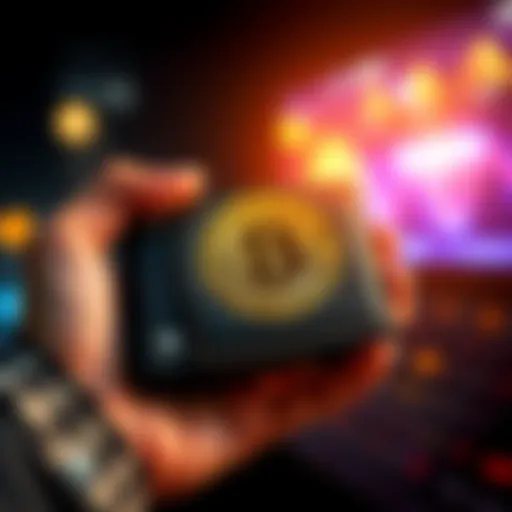 A person holding a Bitcoin-only hardware wallet with Bitcoin logo on it, showcasing secure cryptocurrency management.