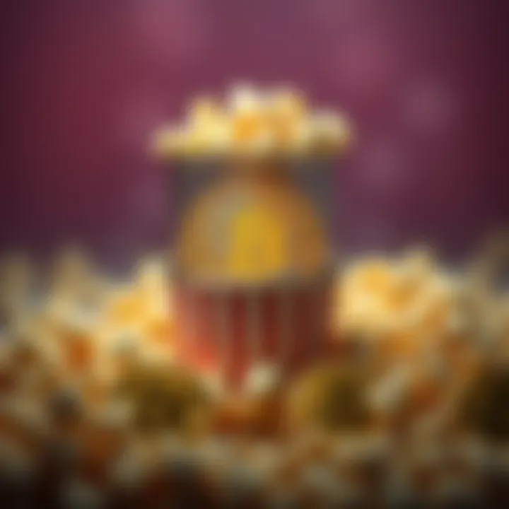 A popcorn tin filled with gold-colored Bitcoin coins, symbolizing the discovery of hidden cryptocurrency.