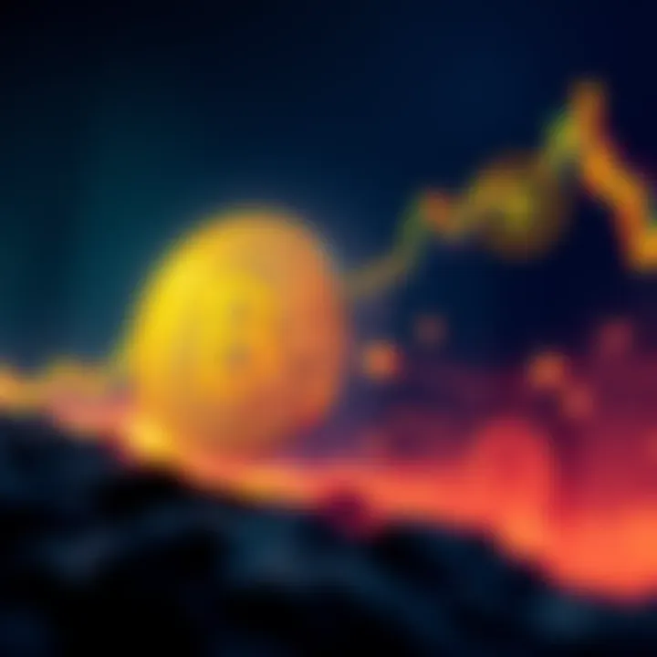 Bitcoin Price Chart A visual representation of Bitcoin's price surge, showing upward trends and the Binance logo in the corner