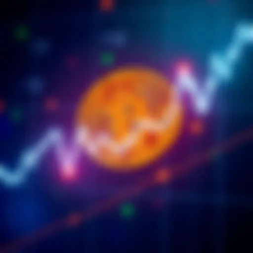 A graph showing Bitcoin's fluctuating price with mathematical symbols in the background, representing valuation concerns.