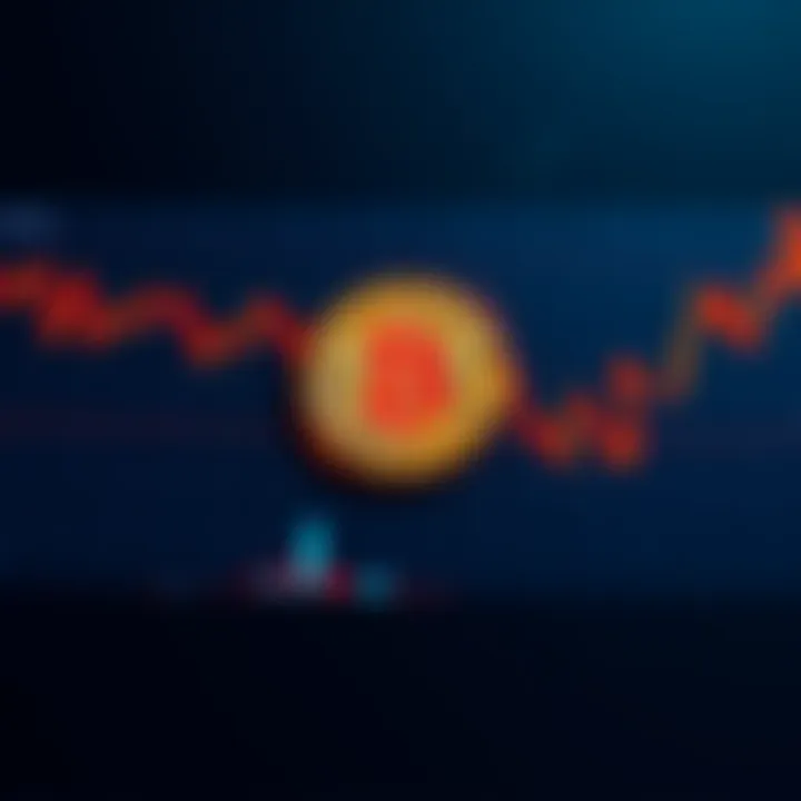 A Bitcoin price chart showing a downward trend, highlighting the $81,000 support level, with red arrows indicating losses.