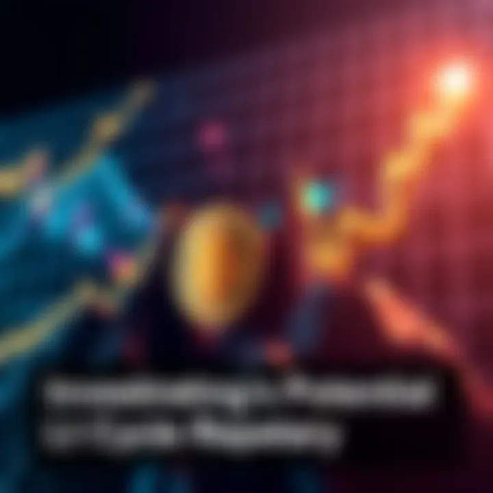 A Bitcoin price chart with rising trends and peaks, symbolizing potential market cap growth.