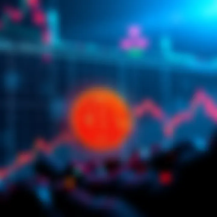 Bitcoin Price Decline A chart showing Bitcoin's price drop from a 52-week high to a low, with a downward trend line.