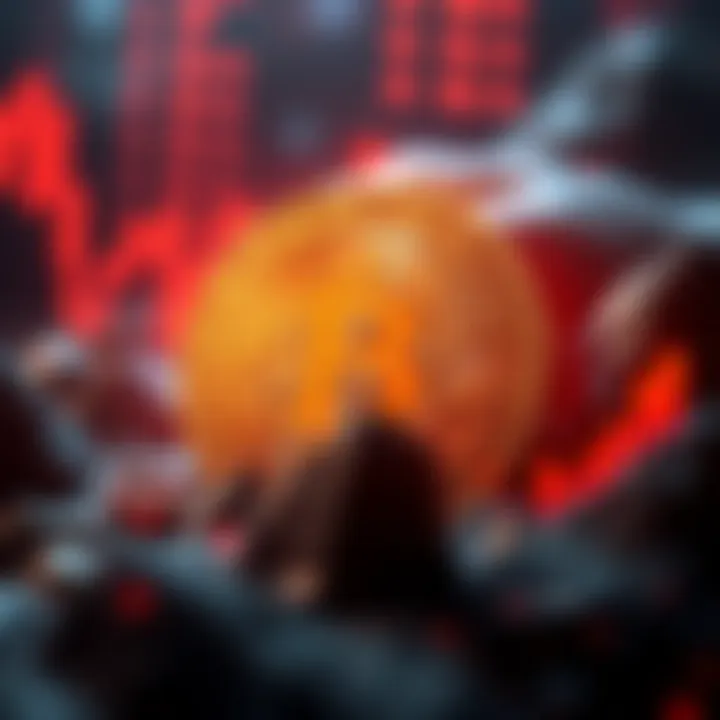 A graphic showing the decline of Bitcoin's value to $81,000 amid market turmoil and liquidations