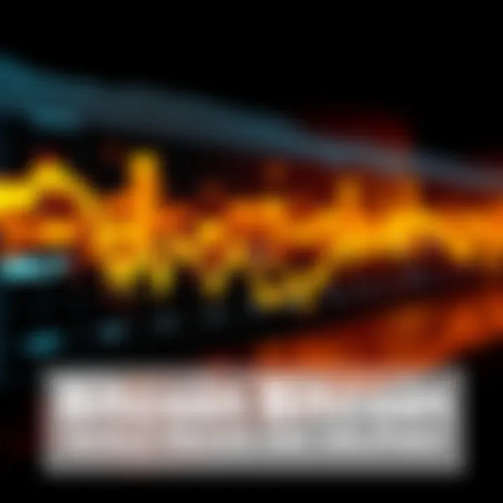 A graph showing the decline in Bitcoin prices with a downward trend line and fluctuating values.