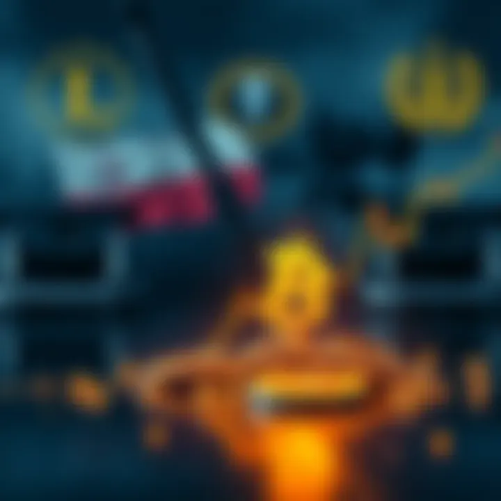 A graphic showing Bitcoin's price falling below $73,000 with U.S. military symbols in the background.
