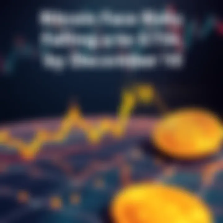 Graph showing Bitcoin dropping in value with a downward trend, highlighting a potential fall to $75k